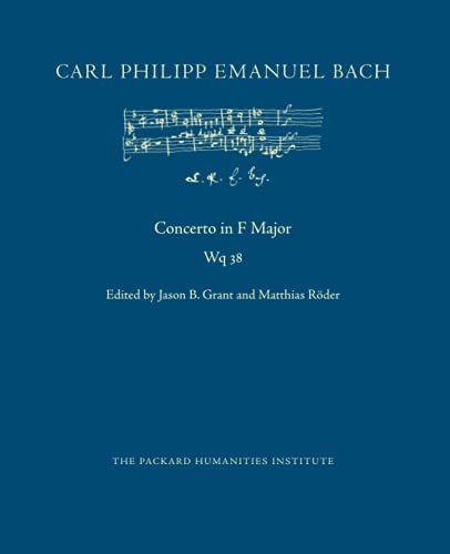 Beispielbild fr Concerto in F Major, Wq 38 zum Verkauf von AHA-BUCH GmbH