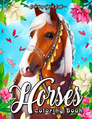 Beispielbild fr Horses Coloring Book: An Adult Coloring Book Featuring Beautiful Horses, Relaxing Nature Scenes and Peaceful Country Landscapes zum Verkauf von medimops