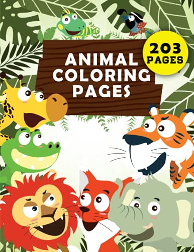 Imagen de archivo de Animal Coloring Pages:Coloring Book with Fun; Easy; and Relaxing Coloring Pages for Animal Lovers a la venta por Ria Christie Collections