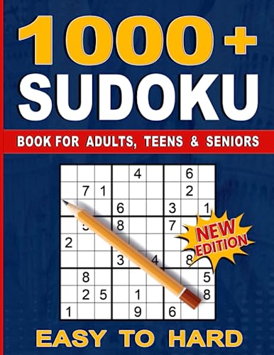 Beispielbild fr 1000+ Sudoku Puzzles for Adults: A Book With More Than 1000 Sudoku Puzzles from Easy to Hard for adults. zum Verkauf von Goodwill of Colorado