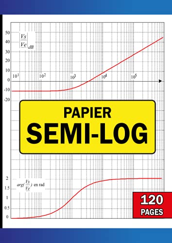 9798548314819: Papier Semi-Log: Cahier de papier semi logarithmique  5 dcades pour les lves et les profs d'automatique - Idal pour tracer les diagrammes de Bode ... les exercices d'asservissement | format A4