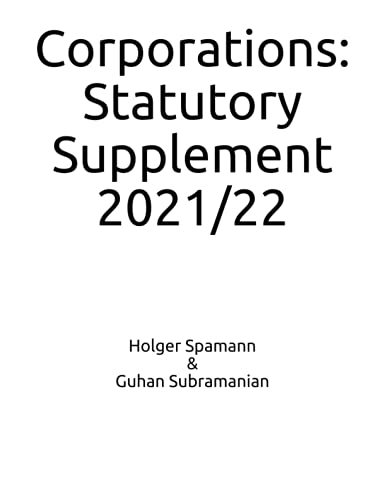 Stock image for Corporations: Statutory Supplement: 2021/22 for sale by Treasure Island