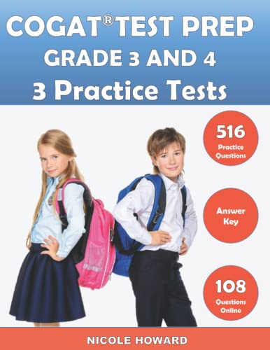 Beispielbild fr COGAT TEST PREP GRADE 3 AND 4: 2 Manuscripts, CogAT Practice Book Grade 3, CogAT Test Prep Grade 4, Level 9 and 10, Form 7, 516 Practice . Answer Key. (Gifted and Talented Test Prep) zum Verkauf von California Books