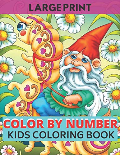 9798557931137: Large Print Color By Number Kids Coloring Boook: 50 Unique Color By Number Design for drawing and coloring Stress Relieving Designs for Kids Relaxation Creative color by Number Books