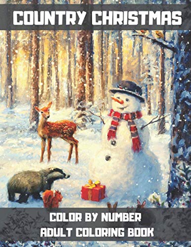 Imagen de archivo de Country Christmas Color By Number Adult Coloring Book: Holiday Christmas Color By Number Coloring Books For Adults Relaxation. a la venta por NEWBOOKSHOP