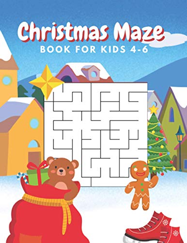 Imagen de archivo de Christmas Maze Book For Kids 4-6: Workbook mazes:A Fun Magical Christmas Maze Activity Book for Kids a la venta por Big River Books