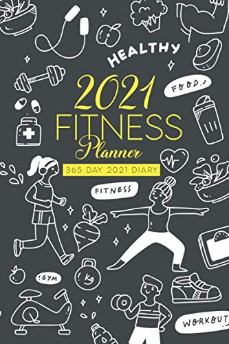 Immagine dell'editore per 2021 Fitness Planner " 365 Page per day Diet & Exercise Diary: A Fitness and Nutrition Journal and Planner with Full Day per Page Layout venduto da Bahamut Media