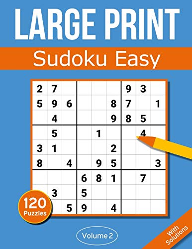Stock image for Sudoku Large Print Easy: Large Print Sudoku Puzzle Book For Adults & Seniors With 120 Easy Sudoku Puzzles - Volume 2 for sale by GreatBookPricesUK