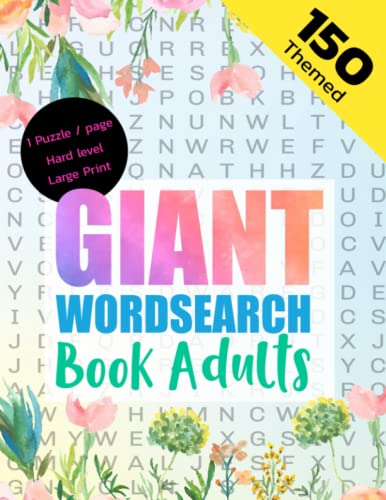 9798565333695: Giant Wordsearch Book Adults: Find More Than 3500+ Hidden Words With 150 Themed Keep Your Brain Sharp & Entertained : Difficult Wordsearch Book For ... Word Search Large Print Book For Adults (30)