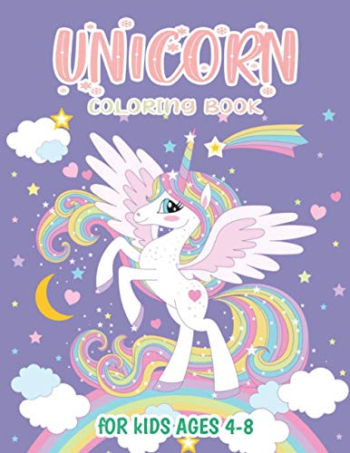 Imagen de archivo de Unicorn Coloring Book For Kids Ages 4-8: Unicorn Books for Girls a la venta por GreatBookPrices