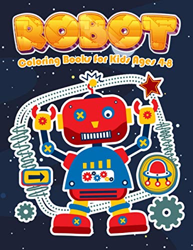 Stock image for Robot Coloring Books for Kids Ages 4-8: Jumbo Robot Colouring Books for Children (Kids Coloring Book) for sale by Chiron Media