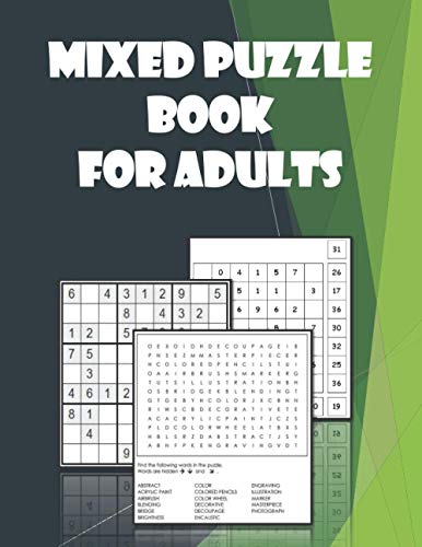 Stock image for Mixed Puzzle book for Adults: Word search, Sudoku, Number Blocks - Brain teasers for adults for sale by ALLBOOKS1