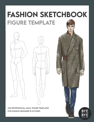 Stock image for Fashion Sketchbook Figure Template: This professional Fashion Illustration Sketchbook contains 230 male fashion figure templates. All fashion croquis . in Paris and are now available in this Book for sale by HPB-Red