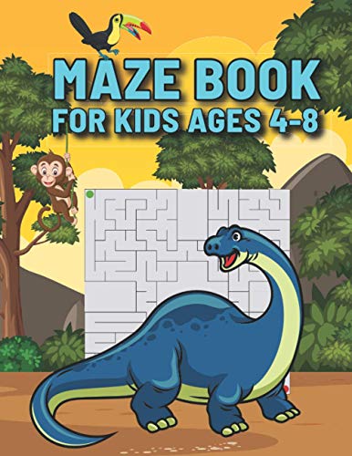 Imagen de archivo de Maze Book For Kids Ages 4-8: The Ultimate Dinosaur Mazes Book for kids, 6-8 year olds - Beautiful cartoon cover - Maze Activity Workbook for Childr a la venta por GreatBookPrices