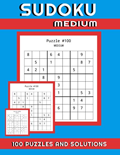 Stock image for SUDUKO Medium 100 Puzzles and Solutions: Brain Games for Kids and Adults for sale by GreatBookPrices