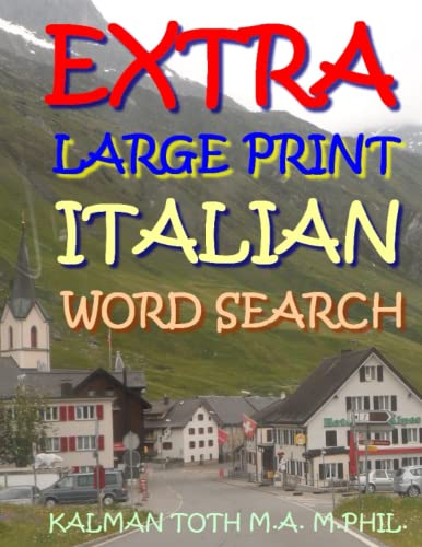 9798590527618: Extra Large Print Italian Word Search: 125 Entertaining Puzzles