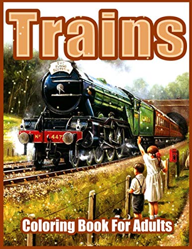 Stock image for Trains Coloring Book: Beautiful Coloring Books for Adults, Teens, Seniors, With Steam Engines, Locomotives, Electric Trains and more (Relaxing Coloring Pages for Adults Relaxation) for sale by Bahamut Media