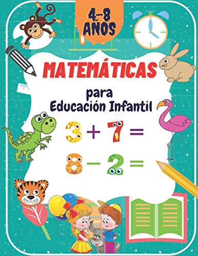 Imagen de archivo de Matemticas para Educacin Infantil Libro de matemticas preescolar para nios pequeos de 4 a 8 aos trazar nmeros, aprender las primeras muchos ejercicios prcticos para nios a la venta por PBShop.store US