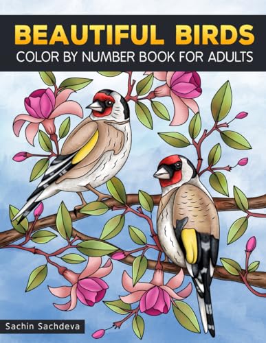 Stock image for Beautiful Birds: Color By Number Book for Adults Relaxation and Stress Relief (Color by Number Coloring Book for Adults) for sale by HPB-Diamond