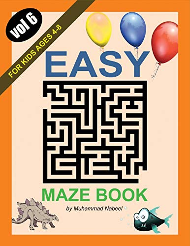 Stock image for Easy Maze Book for Kids Ages 4-8 - Vol 6 (Paperback) for sale by CitiRetail