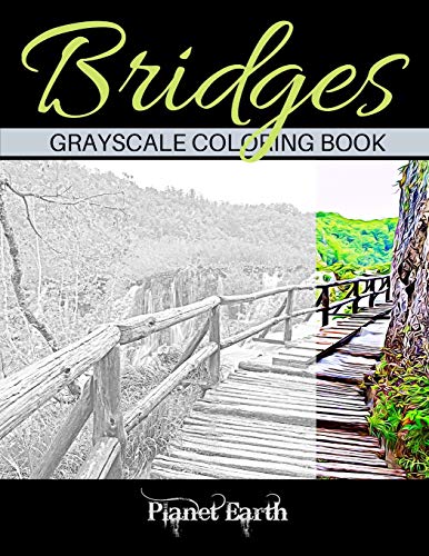 Stock image for Bridges Grayscale Coloring Book: Beautiful Bridges in the Forest. Grayscale Coloring Book for Adults. for sale by California Books