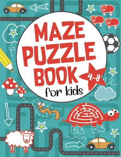 Stock image for Maze Puzzle Book for Kids 4-8: 101 Fun First Mazes for Kids 4-6, 6-8 year olds | Maze Activity Workbook for Children: Games, Puzzles and Problem-Solving (Maze Learning Activity Book for Kids) for sale by HPB Inc.