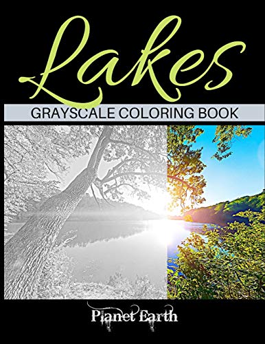 Stock image for Lakes Grayscale Coloring Book: Adult Coloring Book with Beautiful Images of Lakes. for sale by California Books