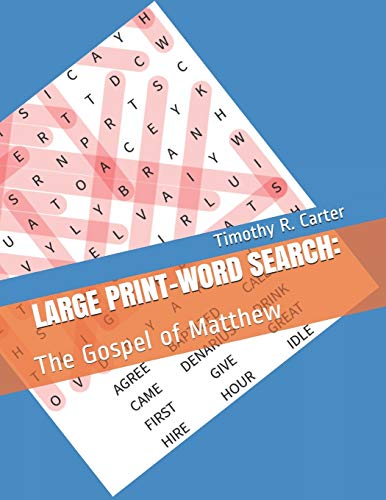 Stock image for LARGE PRINT Word Search The Gospel of Matthew 2 Bible Puzzles for sale by PBShop.store US