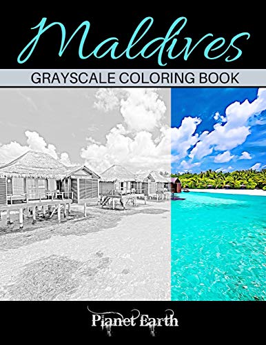 Stock image for Maldives Grayscale Coloring Book: Adults Coloring Book with Beautiful Images of the Beach in Maldives. for sale by California Books