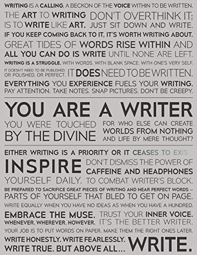 Imagen de archivo de Writer Motivational Notebook - Writing Prompts To Cure Writer's Block - The Writing Manifesto Blank Journal: Writing Quotes to Inspire Writing & Poetr a la venta por GreatBookPrices