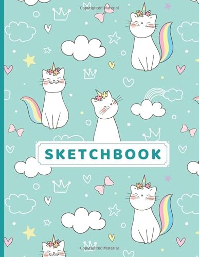 Stock image for Sketchbook: A Cute Unicorn Kawaii Large Sketchbook/Notebook:108+ Pages of 8.5"x11" With Blank Paper for Girls To Drawing, Doodling, Journal ,Sketching . (Cute Unicorn Sketchbook for Girls, Band 20) for sale by Buchpark