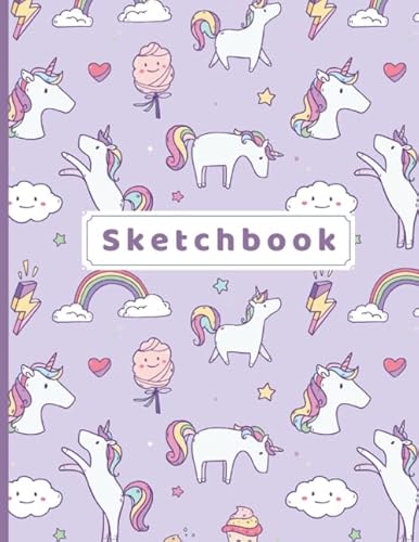 Stock image for Sketchbook: A Cute Unicorn Kawaii Large Sketchbook/Notebook:108+ Pages of 8.5x11 With Blank Paper for Girls To Drawing, Doodling, Journal ,Sketching . Edition) (Cute Unicorn Sketchbook for Girls) for sale by Big River Books