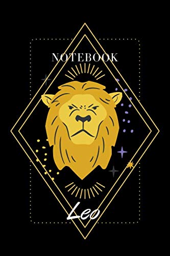 Imagen de archivo de Leo Notebook: Lined Black Notebook of the Astrology Signs - Leo : Deep Black Cover with image of Symbol of Leo - Large (6 x 9 inches) - 110 Pages - Lined white Paper a la venta por Big River Books