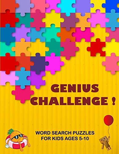 9798641671482: Genius challenge!: Challenging Fun Brain Teasers, Word search Logic Puzzles, Coloring and Drawing book for Kids ages 5-10