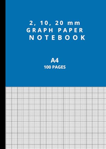 Immagine dell'editore per 2, 10, 20 mm Graph Paper Notebook: 100 Pages 90gsm A4 Squared Quad Grid Paper Pad Book for Maths, Science, Engineering, Laboratory Report & Technical Student School Work - Blue venduto da Buchpark