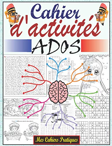 Mixte cahier d'activités 8-12 ans: Livre d'activités pour enfant de 8 à 12  ans, Des jeux éducatifs et amusants dans des thèmes différents - Mots