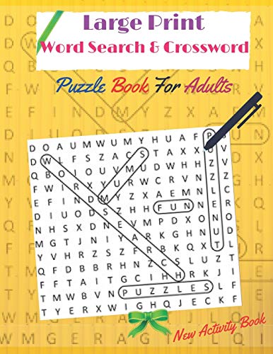 Stock image for Large Print word search & crossword puzzle books for adults (New activity Book): Amazing Large Print word search Puzzles for Seniors, Adults and all P for sale by GreatBookPrices