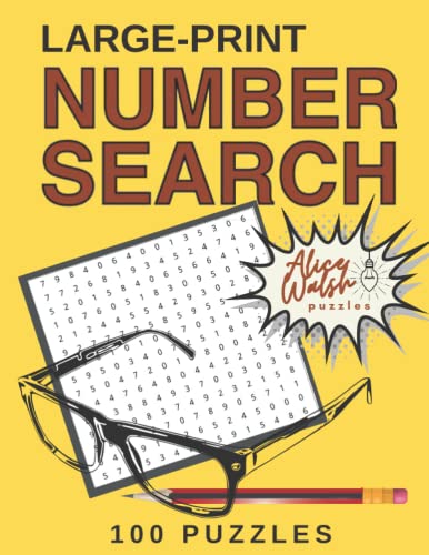 9798649695626: Large Print Number Search Puzzles: A Fun & Relaxing Adult Activity Book with Number Seek Exercises for the Brain & Memory (Number Search Books for Adults)