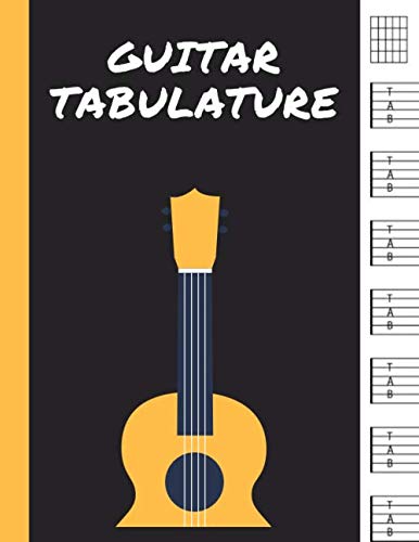 9798649822633: Guitar tabulature: Blank guitar tab notebook | Standard wirebound manuscript paper | Large print pages