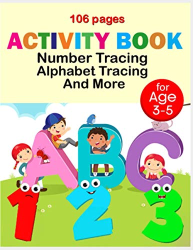 Imagen de archivo de Activity book number tracing alphabet tracing and more: Line Tracing, Letters, and More for kids 106 pages a la venta por GreatBookPrices