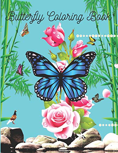 Imagen de archivo de Butterfly Coloring Book: Butterfly Lover Gifts for Toddlers, Kids Ages 2-4, 4-8, Girls Ages 8-12 or Adult Relaxation - baby Birthday Coloring B a la venta por GreatBookPrices