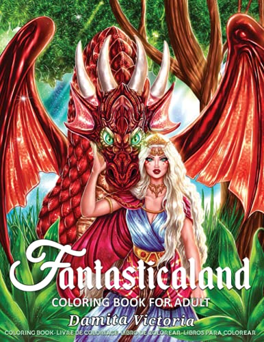 9798654139184: Coloring Book for Adult | Fantasticaland: Adult Coloring Book for Women Featuring Fantasy World and Beautiful Magical Creatures Fairies, Mermaids, ... Coloring Book for Relaxation & Stress Relief