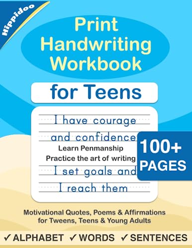 Stock image for Print Handwriting Workbook for Teens: Improve your printing handwriting & practice print penmanship workbook for teens and tweens: 1 (Master Print and Cursive Writing Penmanship for Teens) for sale by AwesomeBooks