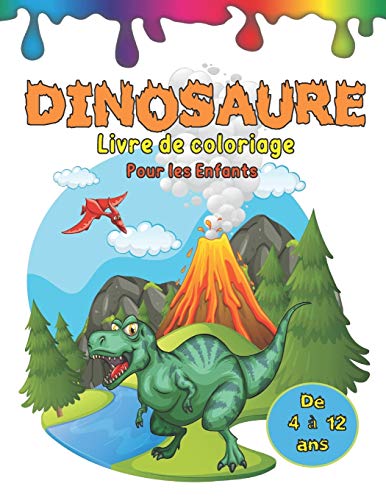 Dinosaure Livre de Coloriage: pour les Enfants de 4 à 8 ans, Coloriage Dino  préhistorique pour garçons et filles (French Edition)