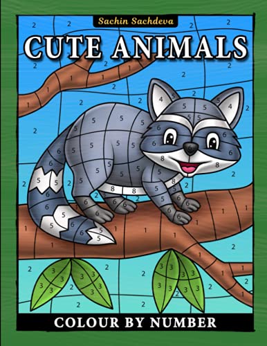 Stock image for Cute Animals Colour By Number: Coloring Book for Kids Ages 4-8 for sale by HPB-Ruby