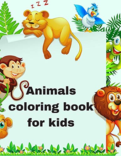 Imagen de archivo de Animal coloring book for kids 40 Animals Including Farm Animals, Jungle Animals, Woodland Animals and Sea Animals Jumbo Coloring Activity Book Ages 48, Boys and Girls, Fun Early Learning a la venta por PBShop.store US