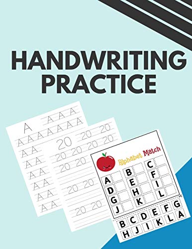 9798672817026: Handwriting Practice: Tracing Letters and Numbers. Print Handwriting. Handwriting Practice for Adults.