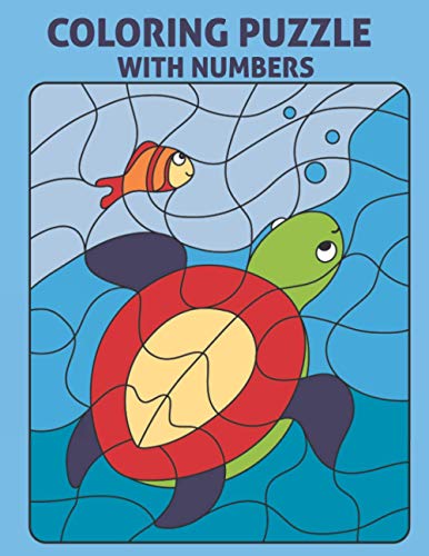 9798673681701: Coloring Puzzle With Numbers: Color By Number For Kids - Sea Life - Jungle Animals – Flowers