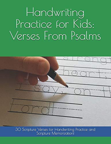 Beispielbild fr Handwriting Practice for Kids: Verses From Psalms zum Verkauf von GreatBookPrices