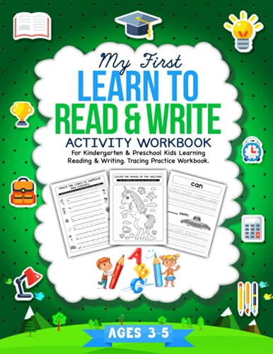 Beispielbild fr My First Learn To Read & Write Activity Workbook: For Kindergarten & Preschool Kids Learning Reading & Writing. Tracing Practice Book. - Ages 3-5 zum Verkauf von GreatBookPrices